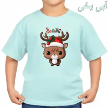 تی‌شرت آستین کوتاه بچگانه مدل گوزن کریسمس کد v2