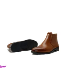 نیم بوت مردانه طرح چلسی چرم طبیعی کد si141
