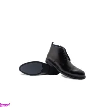 نیم بوت مردانه چرم طبیعی کد si174 سایز بزرگ پا