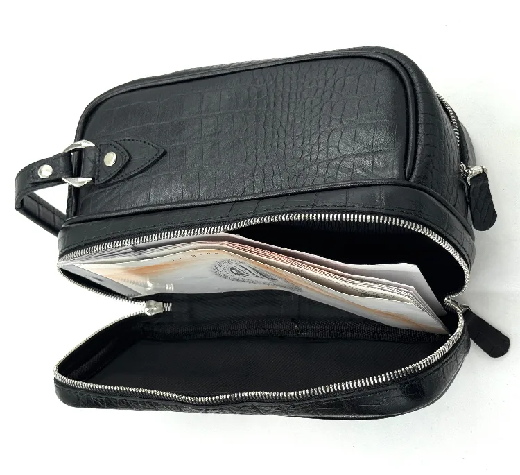 کیف دستی مردانه چرم اصل نایب مدل زیر زیپ کد 136