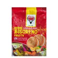 بیسکویت میوه ای آدرین وزن 460 گرم بسته 40 عددی