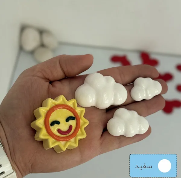 مگنت ژیار استودیو طرح خورشید و ابر مجموعه 4 عددی