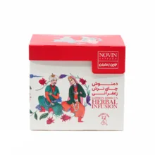 دمنوش چای ترش زعفرانی نوین بسته 12 عددی