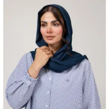 شومیز زنانه برنس طرح راه راه کد 30118 رنگ آبی