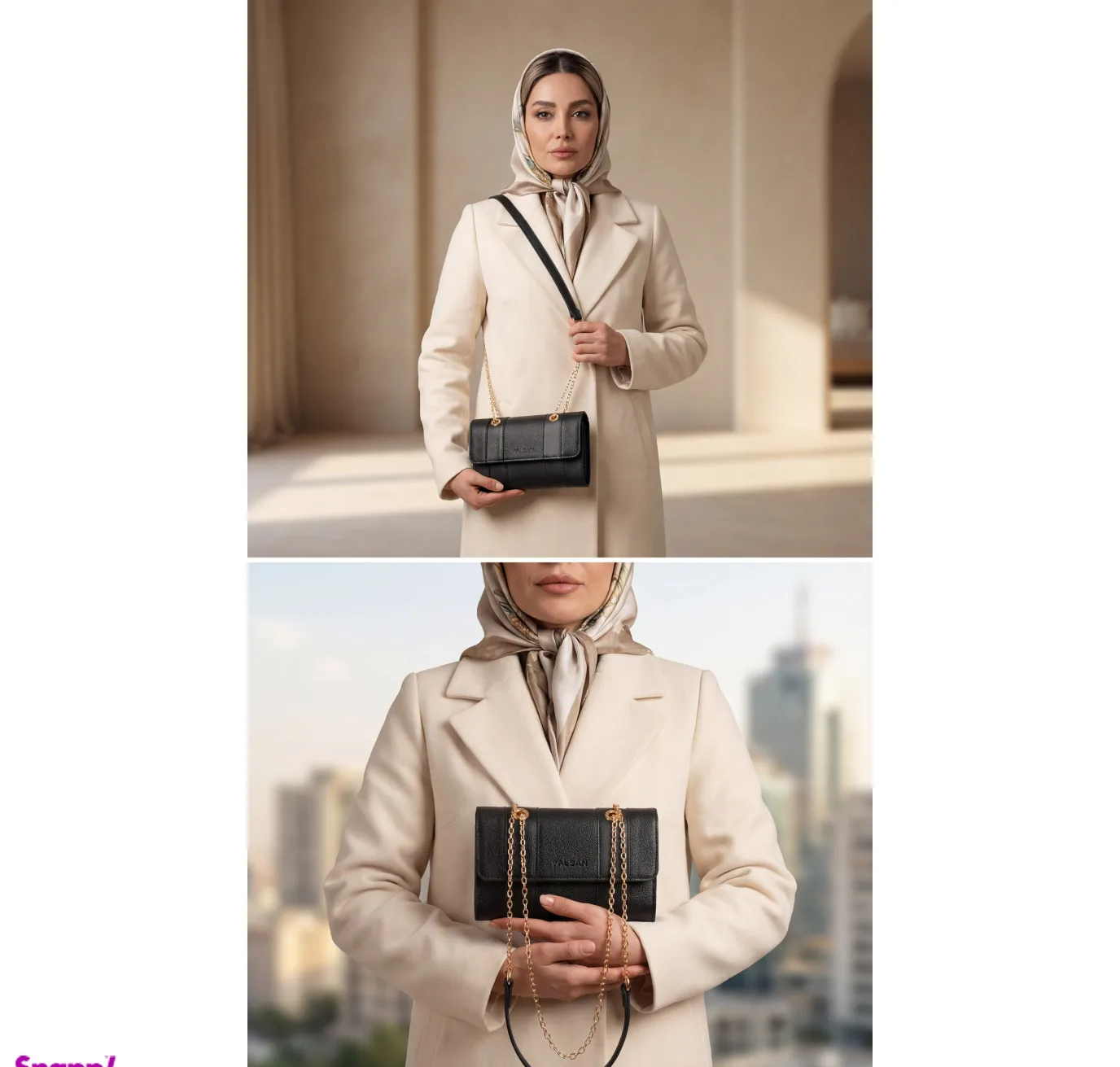 کیف دوشی زنانه چرم یلسان مدل تیکا کد 213-MC