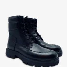 نیم بوت مردانه مونو مدل چرم طبیعی کد J5544 رنگ مشکی