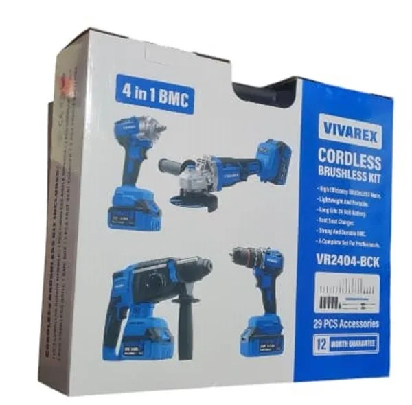 دریل ویوارکس مدل VR2404-BCK مجموعه چهار عددی