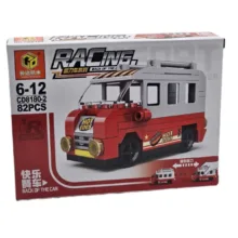 ساختنی 82 تکه ناب سل مدل ماشین فود تراک هات داگ طرح عقب کش کد 82PCS RACING BACK OF THE CAR NO.CD8180TEAM02
