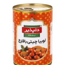 کنسرو لوبیا چیتی با قارچ دلپذیر وزن 420 گرم