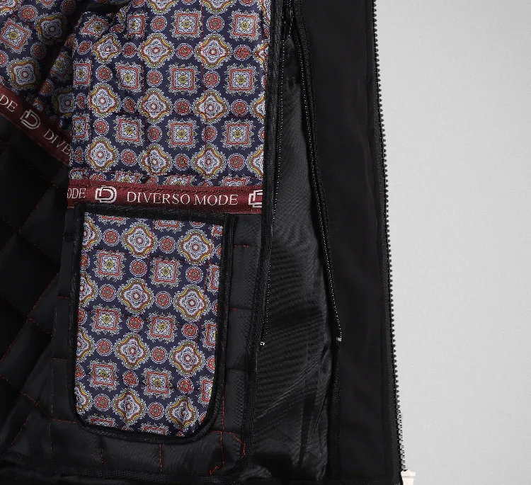 کاپشن مردانه دولایه مدل ضد آب رنگ مشکی
