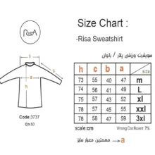 سویشرت آستین بلند زنانه ریسا طرح دورو پلار مدل 3737 رنگ آبی نفتی