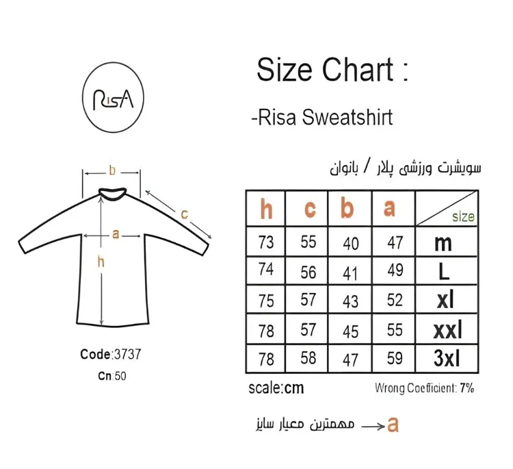 سویشرت آستین بلند زنانه ریسا طرح دورو پلار مدل 3737 رنگ آبی نفتی