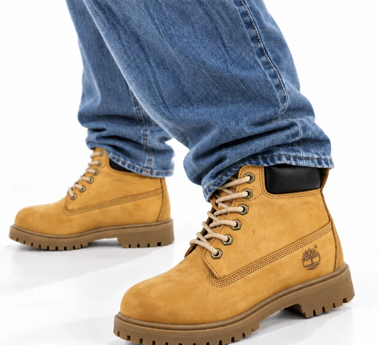 بوت چرم طبیعی مردانه طرح تیمبرلند کد B2882 رنگ موزی