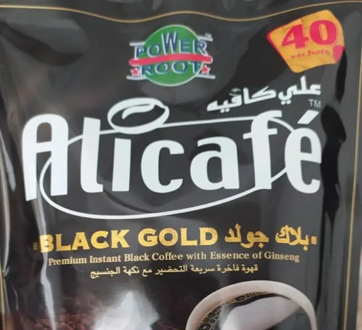 پودر قهوه علی کافه مدل Black Gold وزن 2٫5 گرم بسته 40 عددی