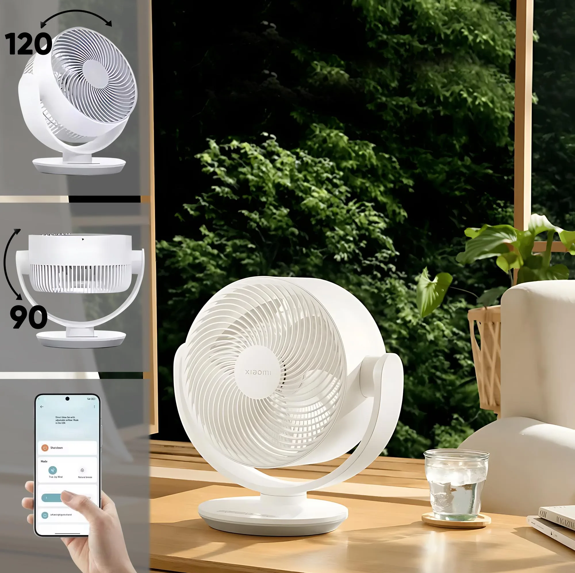 پنکه رومیزی شیائومی مدل Smart Desktop Air Circulation Fan طرح Type-C Input