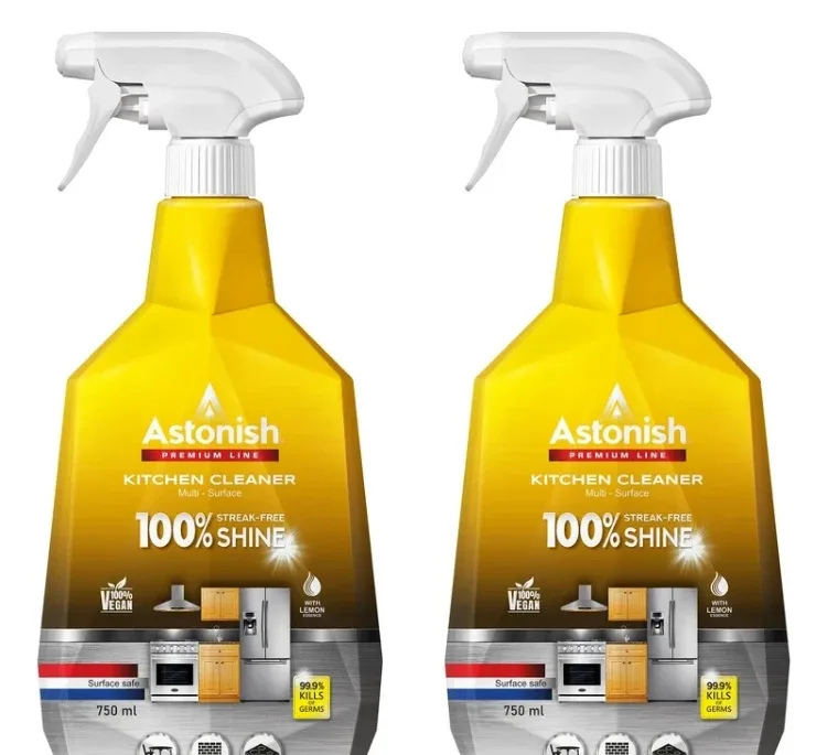 اسپری تمیز کننده سطوح استونیش مدل kitchen cleaner حجم 750 میلی لیتر مجموعه 2 عددی
