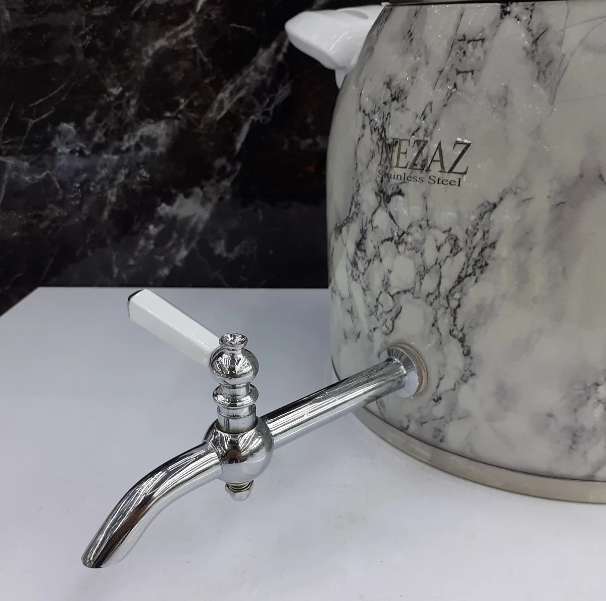 ست کتری و قوری نزاز طرح سنگ