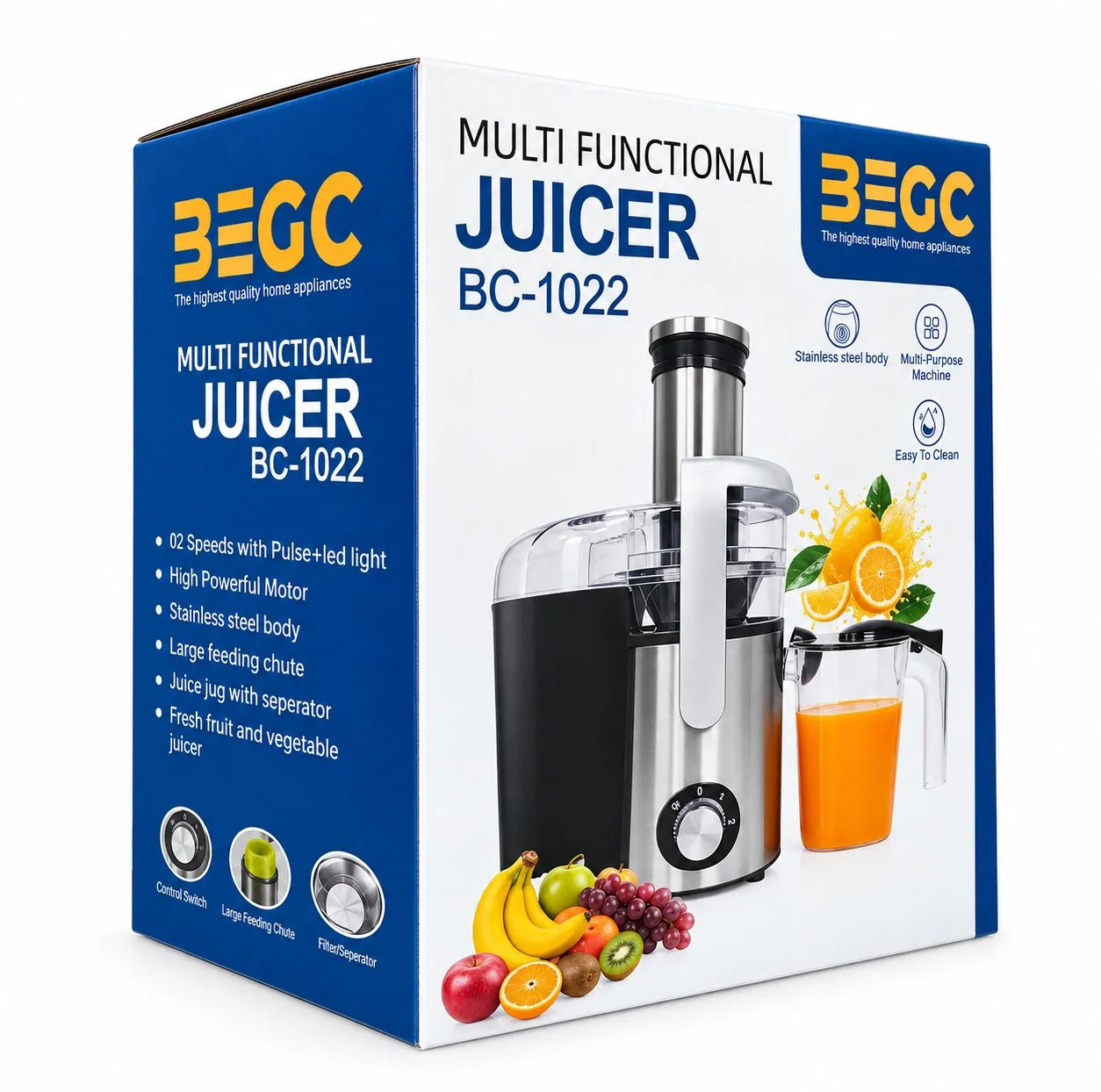 آبمیوه گیری 1250 وات بگسی مدل BC-1022