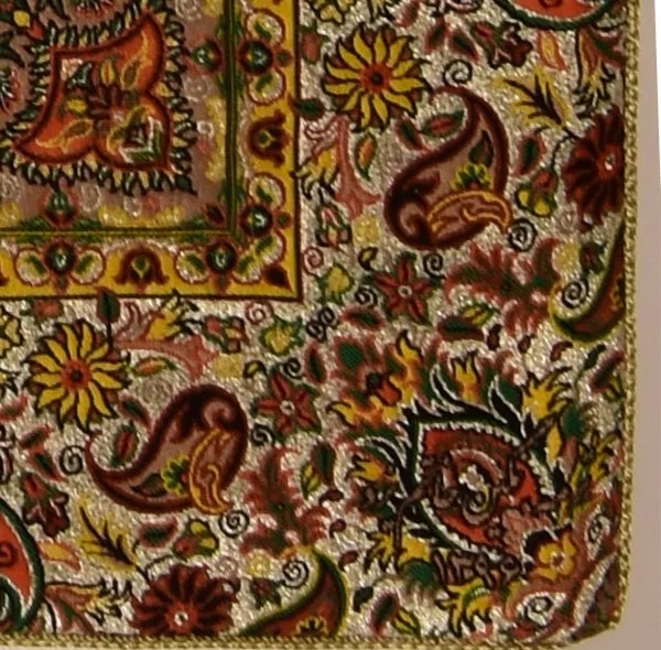 رومیزی ترمه نگین خاتم یزد طرح افشاری کد NSK