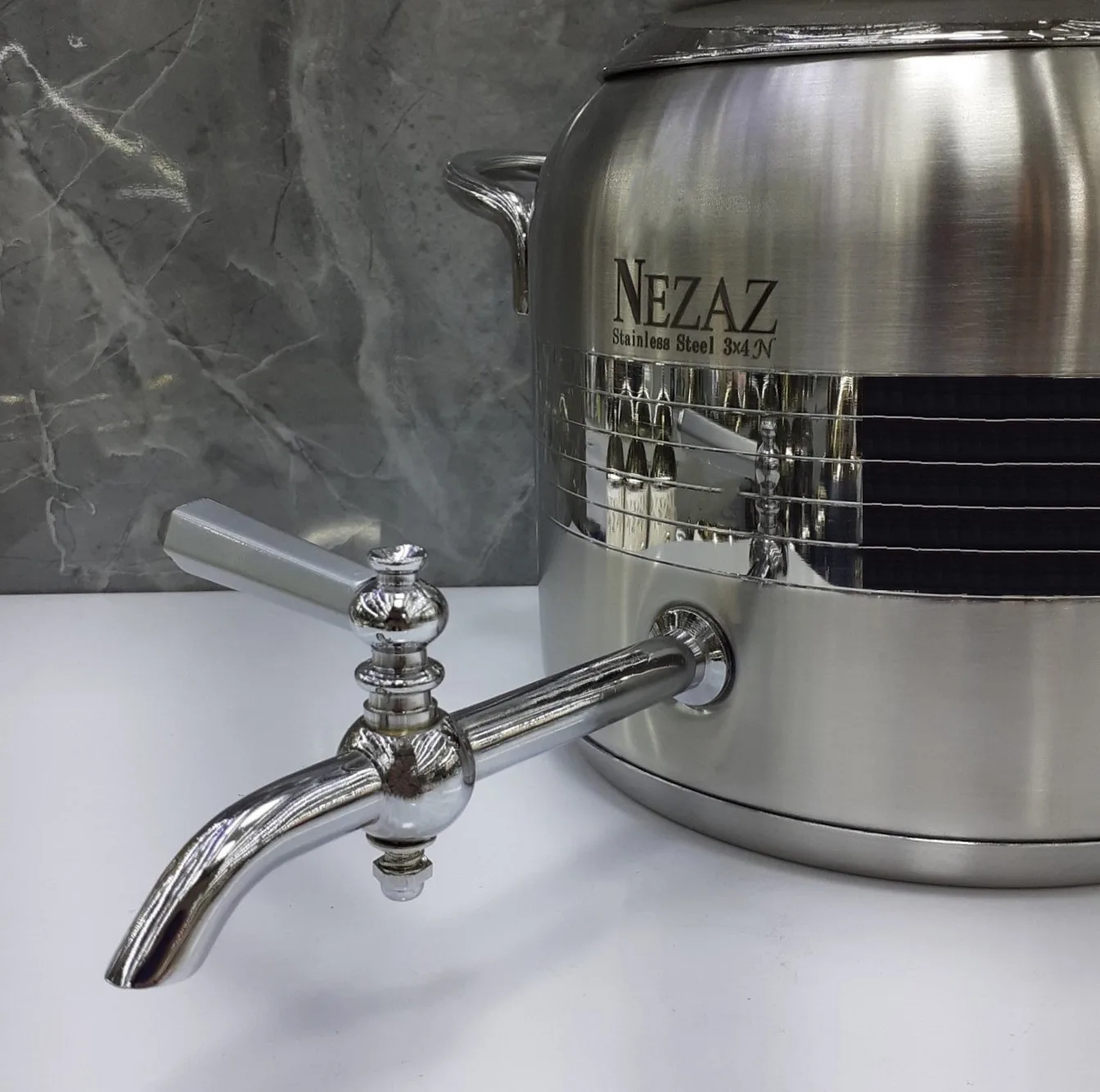 ست کتری و قوری نزاز طرح ترک گنجایش 4.5 لیتر
