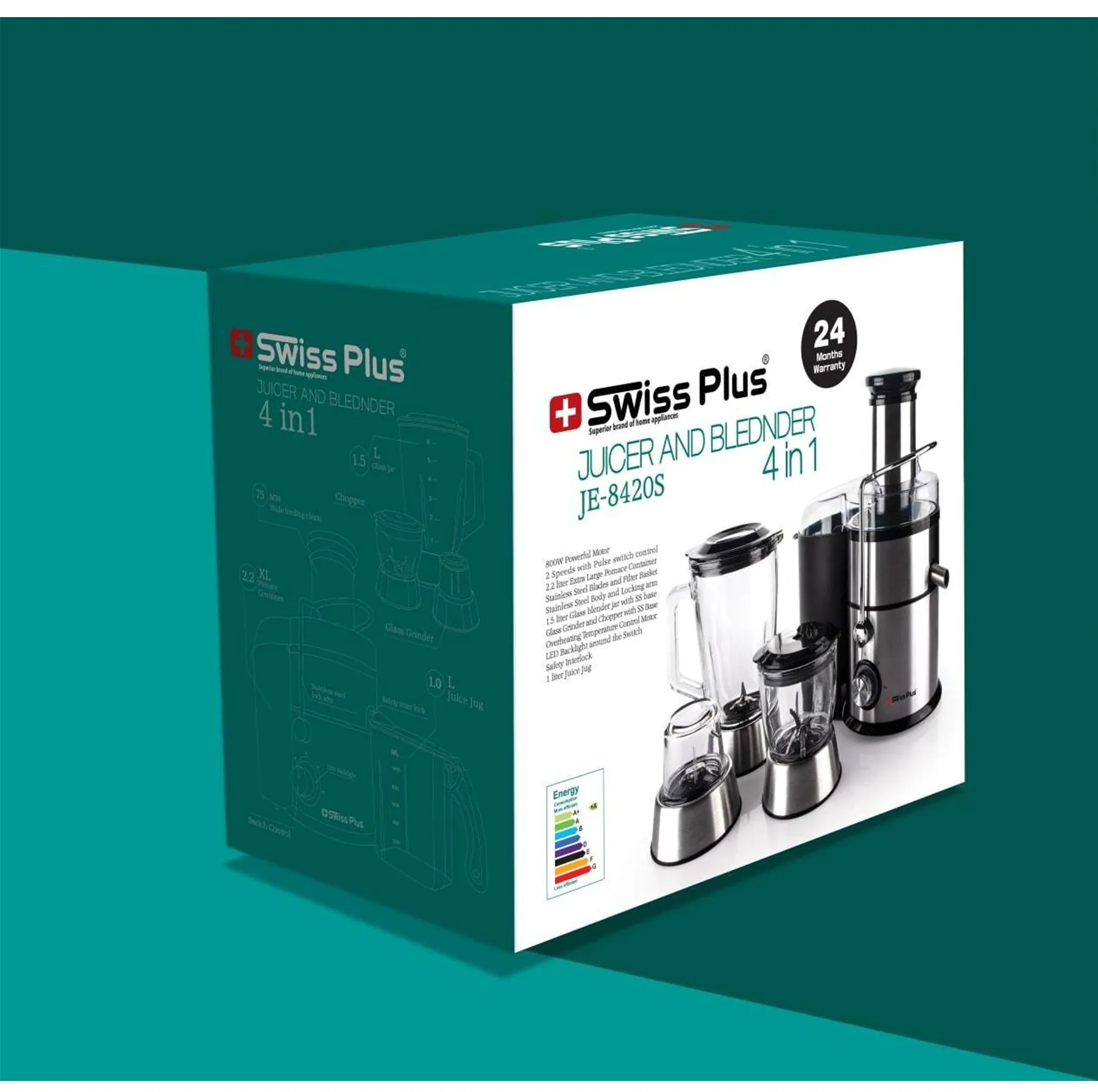 آبمیوه گیری سوئیس پلاس مدل JE-8420S