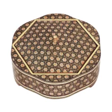 شکلات خوری خاتم کاری چوبی فراز هنر مدل پروانه ای کد 02