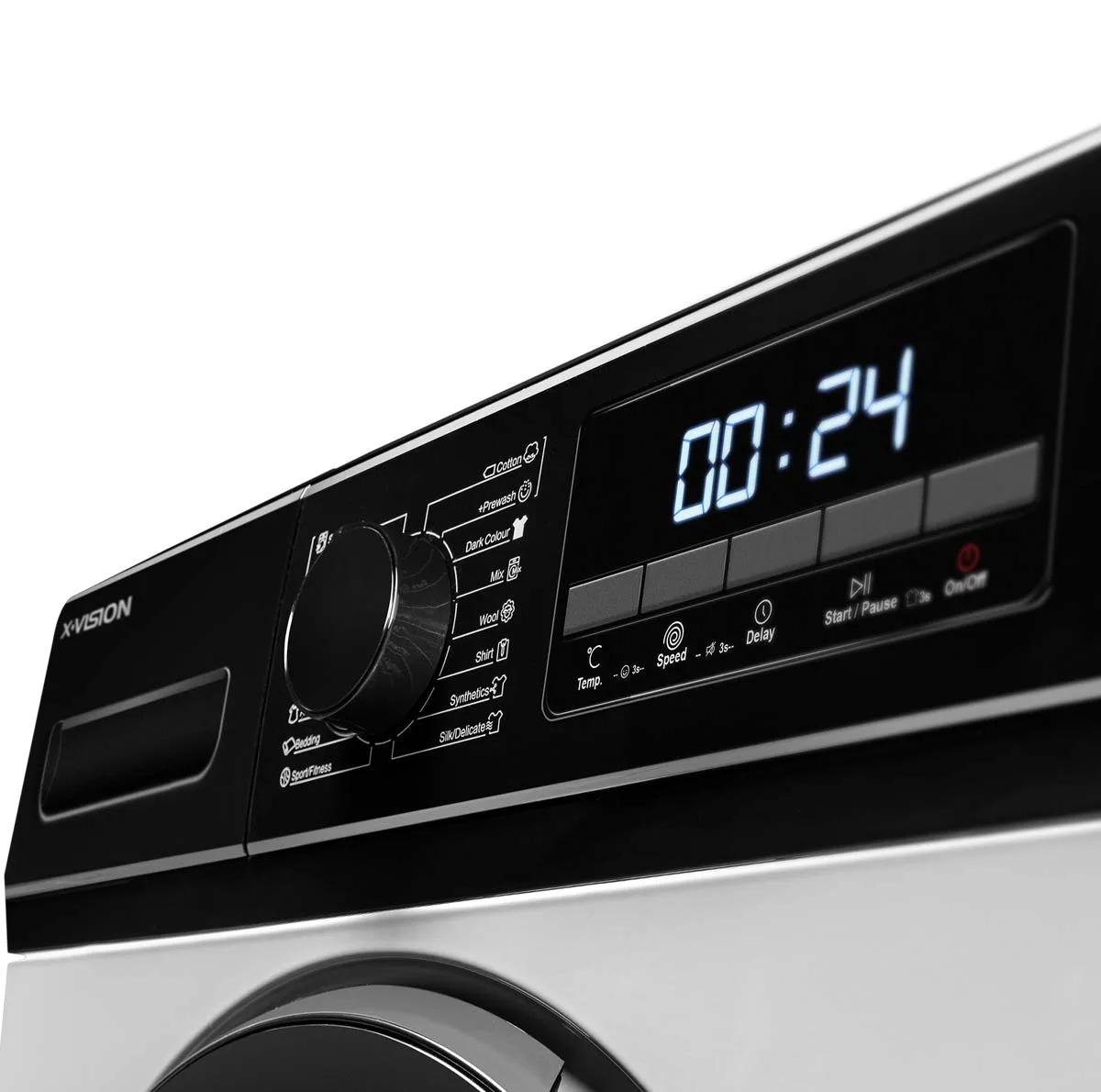 ماشین لباسشویی ایکس ویژن مدل TM84-BWBL/BSBL ظرفیت 8 کیلوگرم