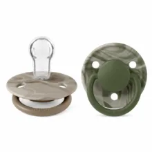 پستانک بیبس مدل round delux silicone کد 150265 مناسب 0-3 سال بسته 2 عددی