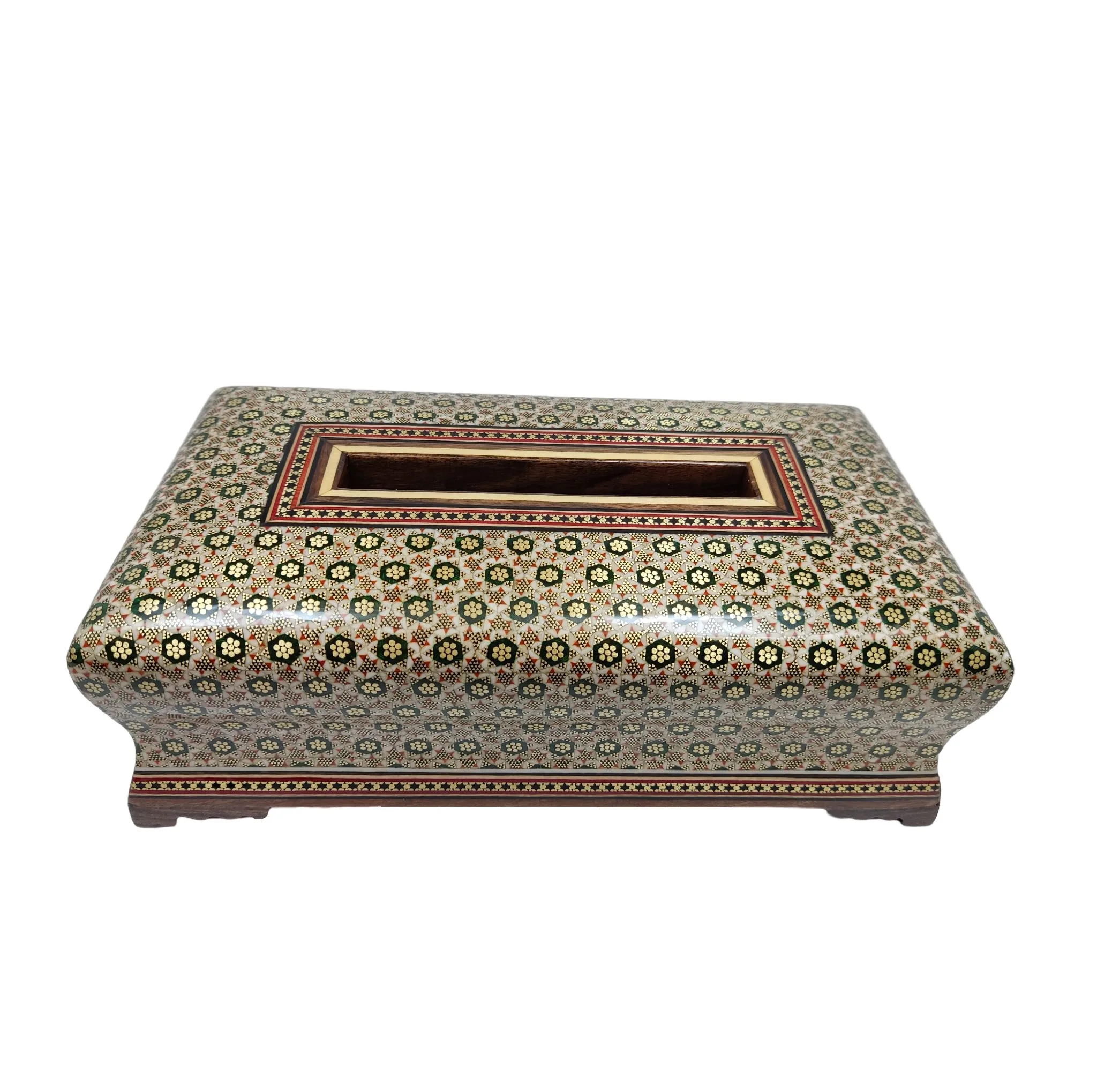 ست جعبه دستمال کاغذی و جعبه قاشق و چنگال خاتم کاری کد 01