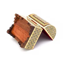 جعبه جواهرات خاتم کاری چوبی مدل انگشتری کد 86