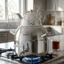 ست کتری و قوری سوما مدل so-7119 گنجایش کتری 6 لیتر گنجایش قوری 1/5 لیتر