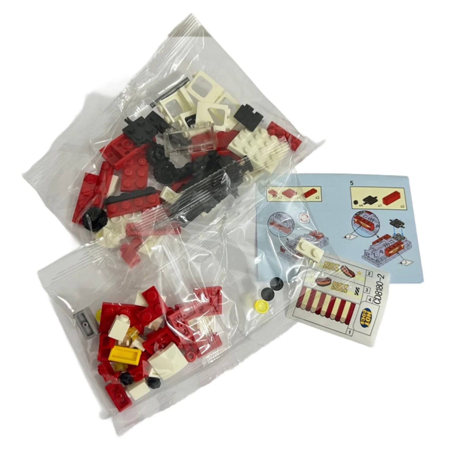 ساختنی 82 تکه ناب سل مدل ماشین فود تراک هات داگ طرح عقب کش کد 82PCS RACING BACK OF THE CAR NO.CD8180TEAM02