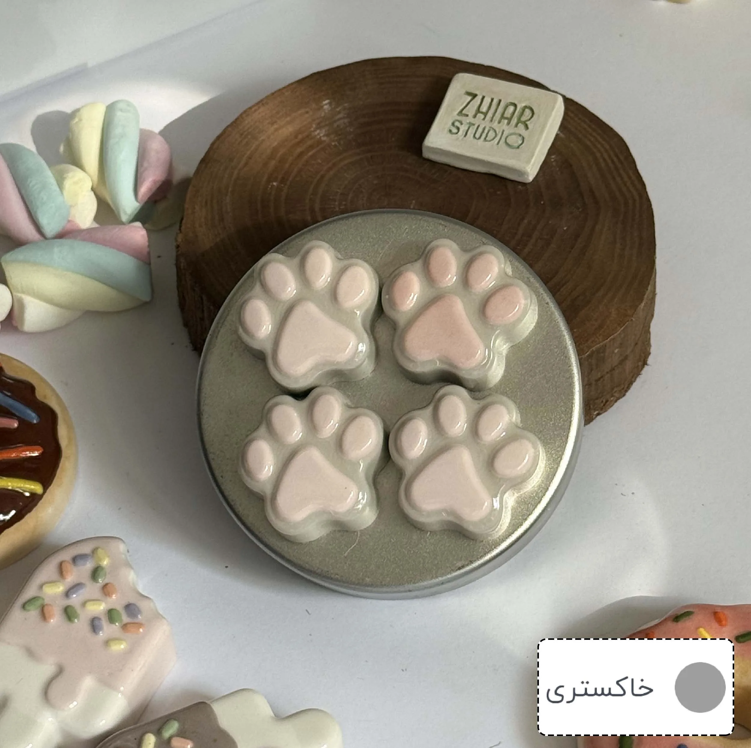 مگنت ژیار استودیو طرح پنجه‌های پاستیلی مجموعه 4 عددی