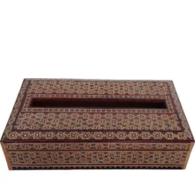 جعبه دستمال کاغذی خاتم کاری کد004