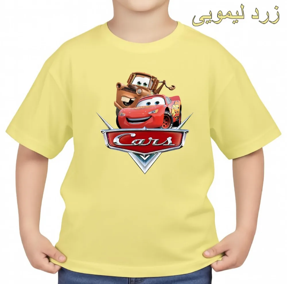 تی‌شرت آستین کوتاه بچگانه مدل ماشین ها کد v2