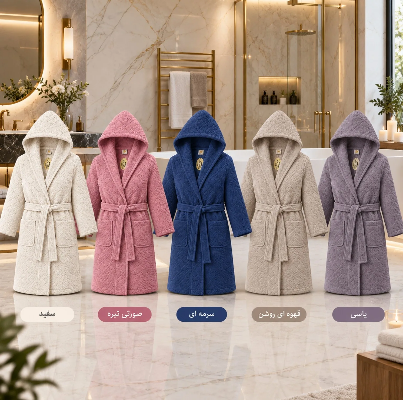 حوله پالتویی ساپتاپ مدل Belinda سایز 125 مناسب برای قد 150 تا 190 سانتیمتر