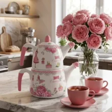 ست کتری و قوری مدل Miss Classic Lady گنجایش کتری 1 لیتر گنجایش قوری 0.7 لیتر