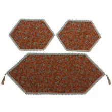 ست 3 تکه رومیزی ترمه کد SET49