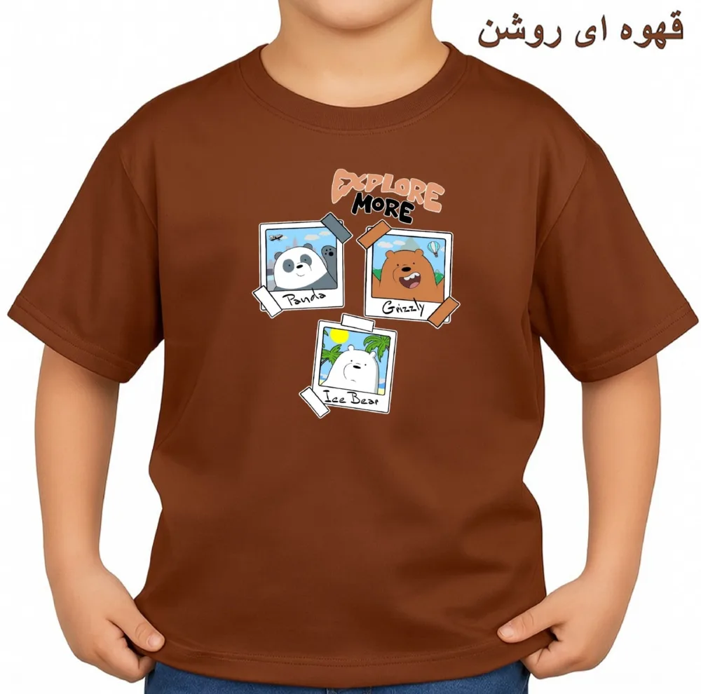 تی‌شرت آستین کوتاه بچگانه مدل سه خرس کد v10