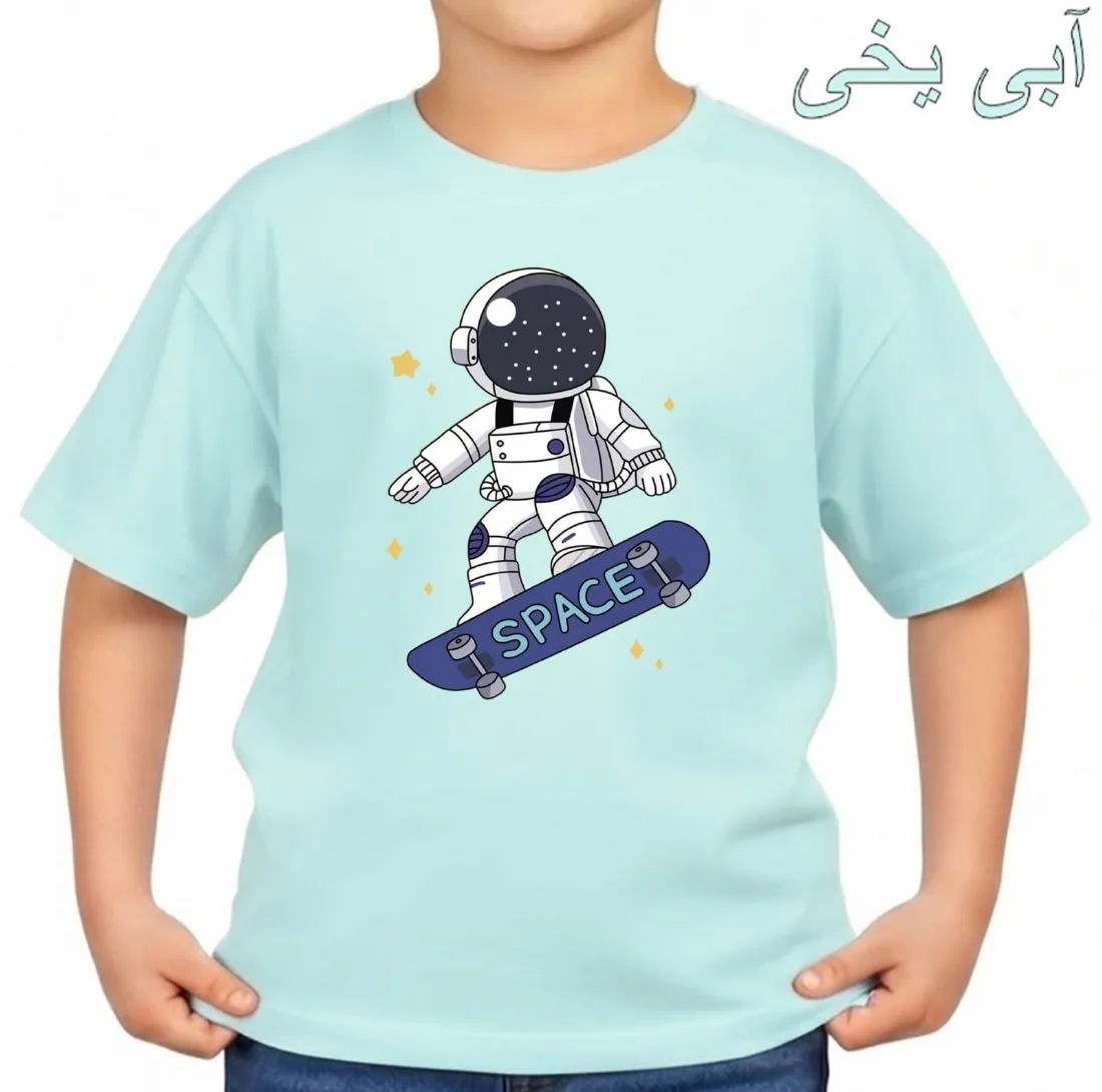 تیشرت آستین کوتاه بچگانه مدل فضانورد کد p1