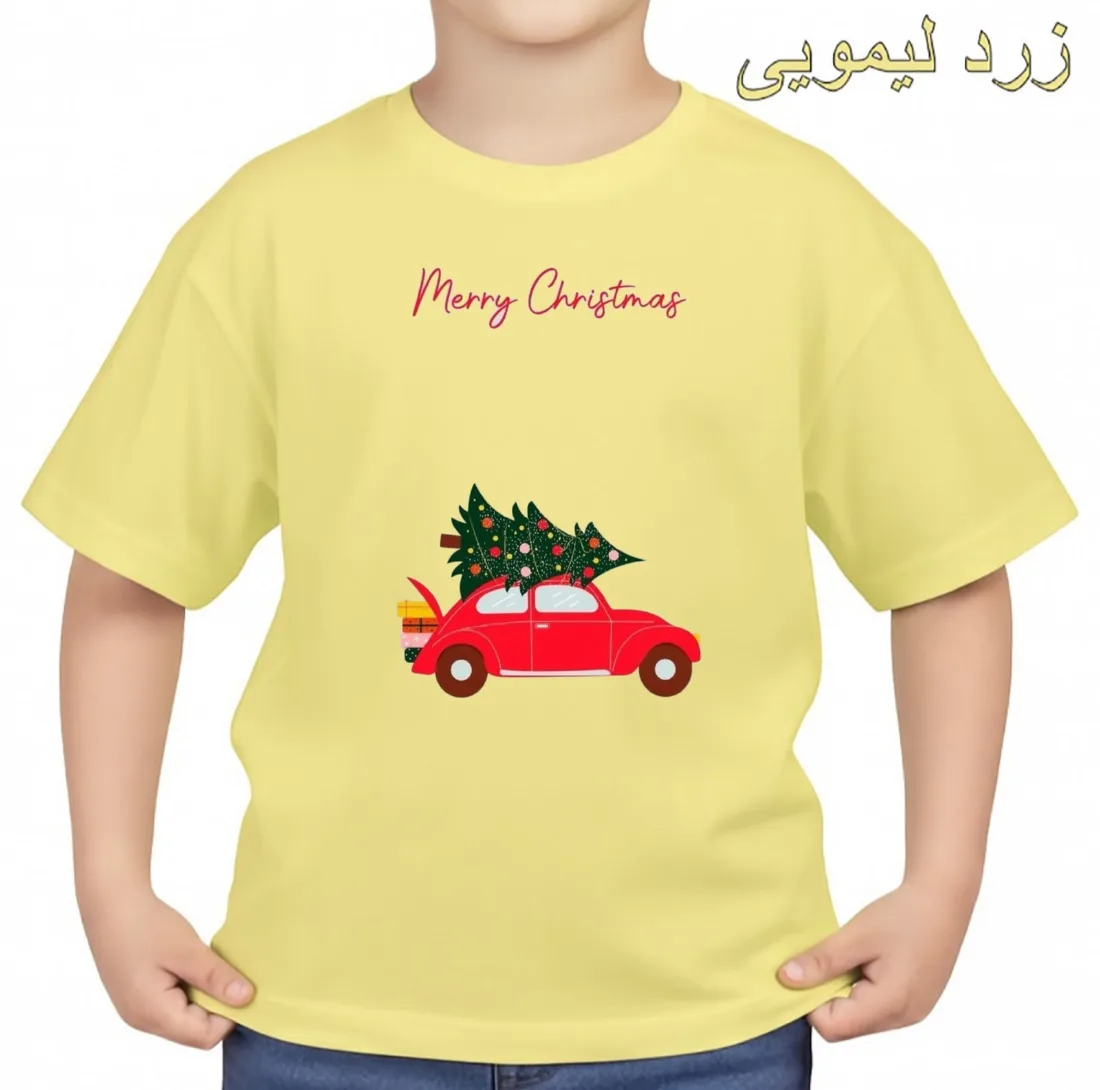 تیشرت آستین کوتاه بچگانه مدل کریسمسی کد p7