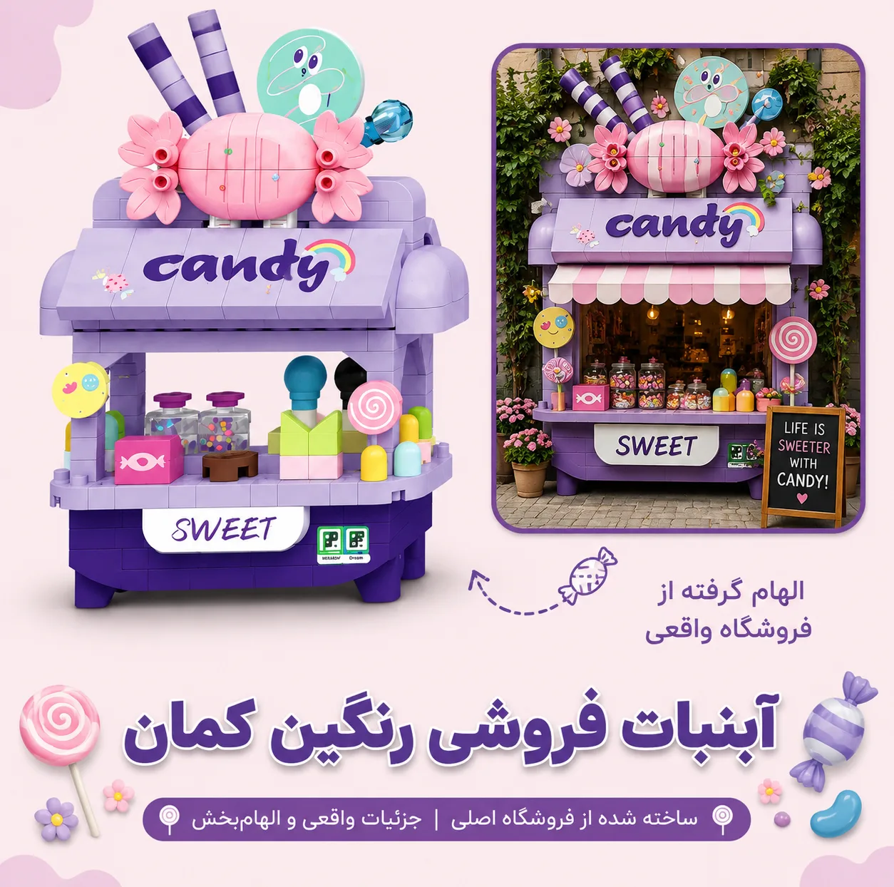 ساختنی 265 تکه مکانسم مدل باجه کندی شاپ کد 468