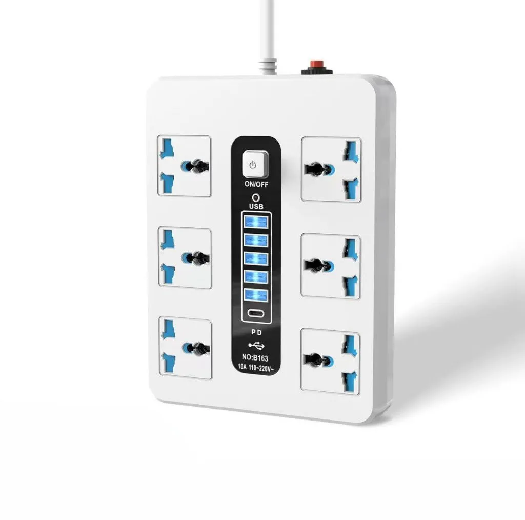 چندراهی برق مدل چندراهی power socket 5USB&1TYPE-C