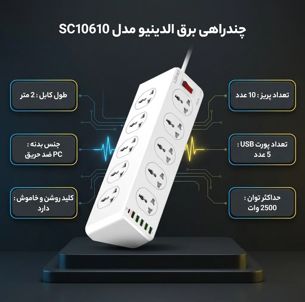 چندراهی برق الدینیو مدل SC10610