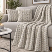 شال مبل و تخت مدل چهارخونه سایز 200x150 سانتی‌متر