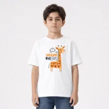 تی‌شرت آستین کوتاه بچگانه مدل زرافه و رویا کد v11