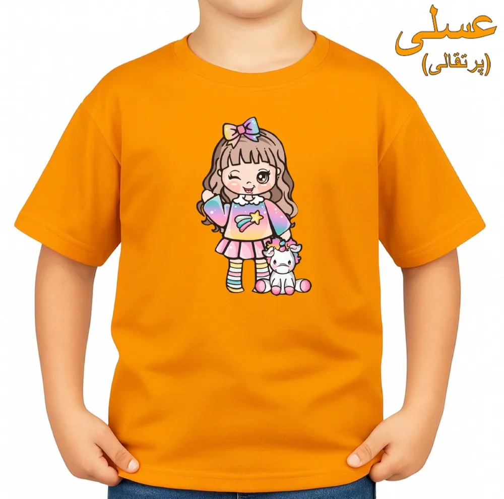 تی‌شرت آستین کوتاه بچگانه مدل یونیکورن کد v4