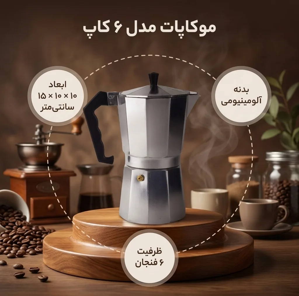 موکاپات مدل 6 کاپ