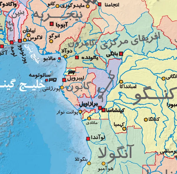 نقشه انتشارات گیتاشناسی نوین مدل جهان امروز کد AL1649