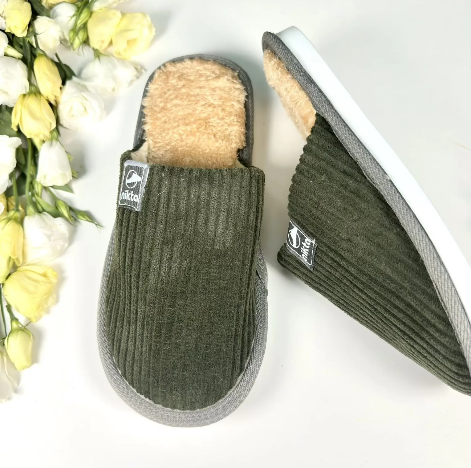 دمپایی حوله ای نیکتا مدل آوا کد Gr-04